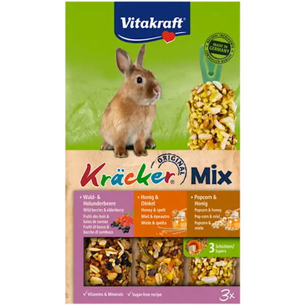Kräcker Kanin Bär/Honung/Popcorn 10x3-pack