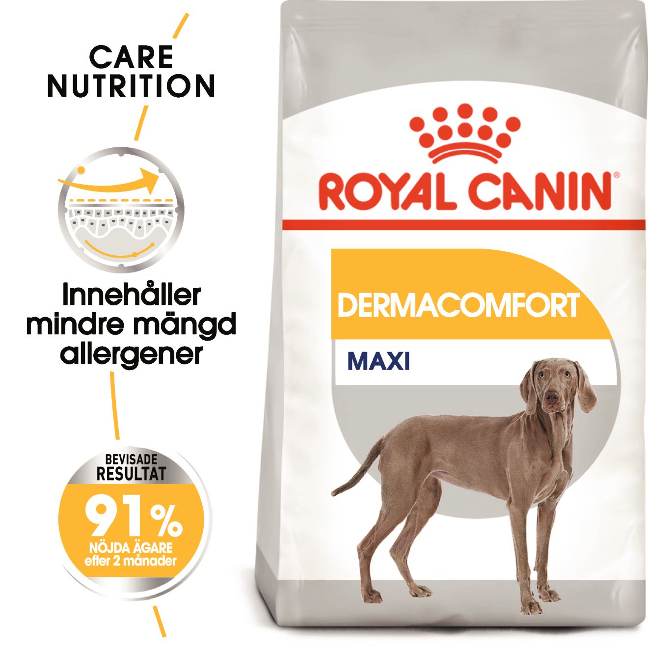 Dermacomfort Adult Maxi Torrfoder för hund 12 kg