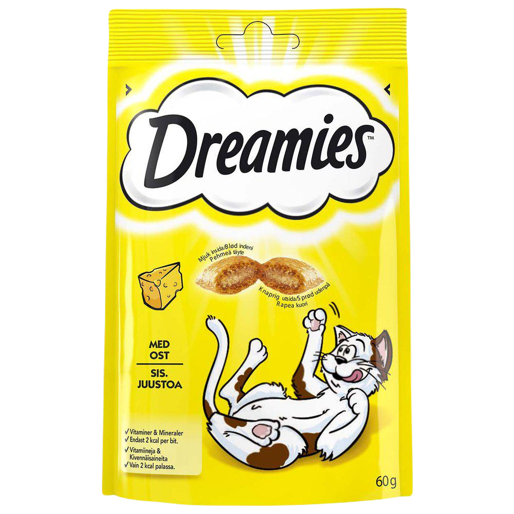 Dreamies - Kattgodis Ost 60 g - Katt - Kattgodis & Kattgräs - Belöningsgodis för katt - ZOO.se