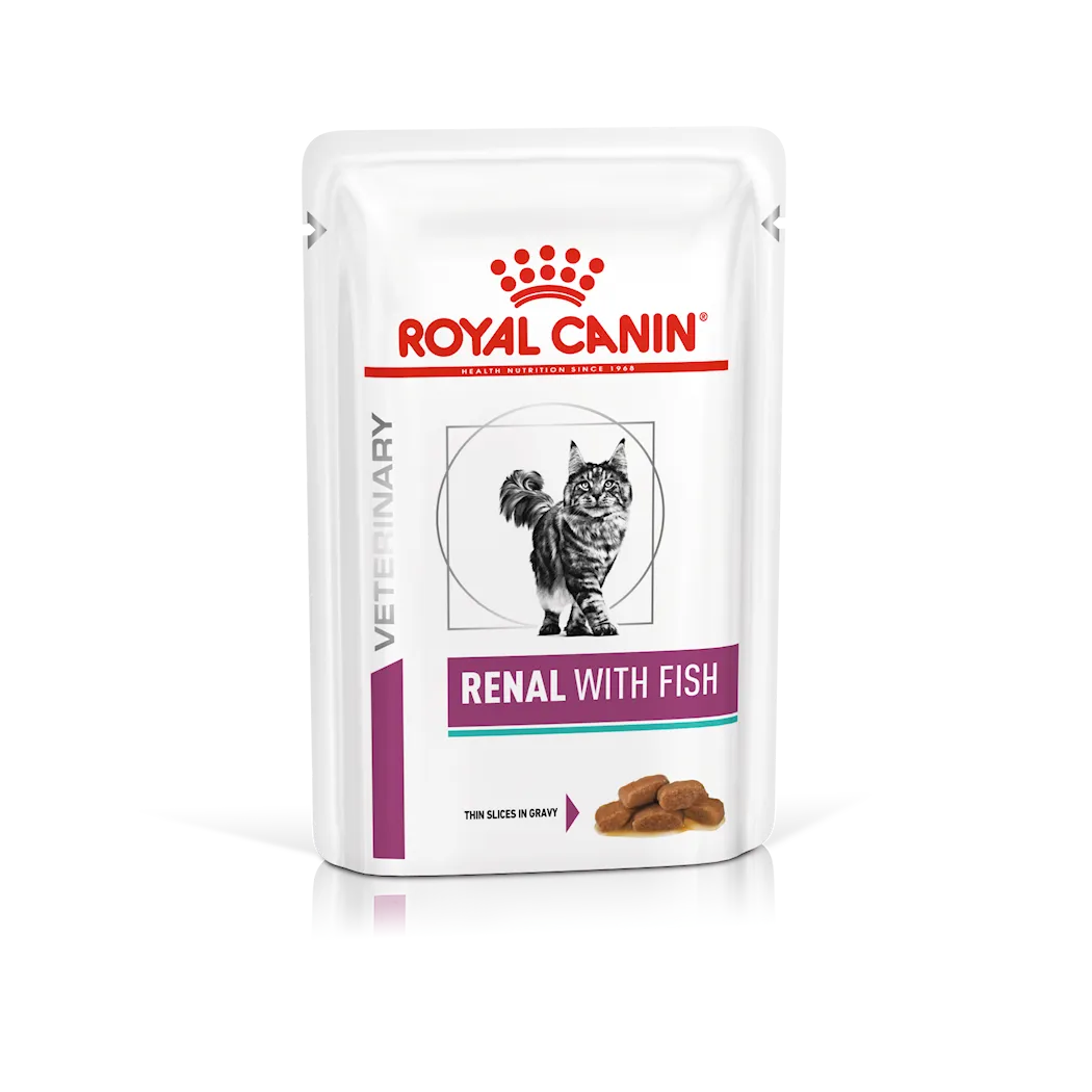 Royal Canin Veterinary Diets Cat Wet Cat Renal Fish 85 g x 12 stk - porsjonsposer