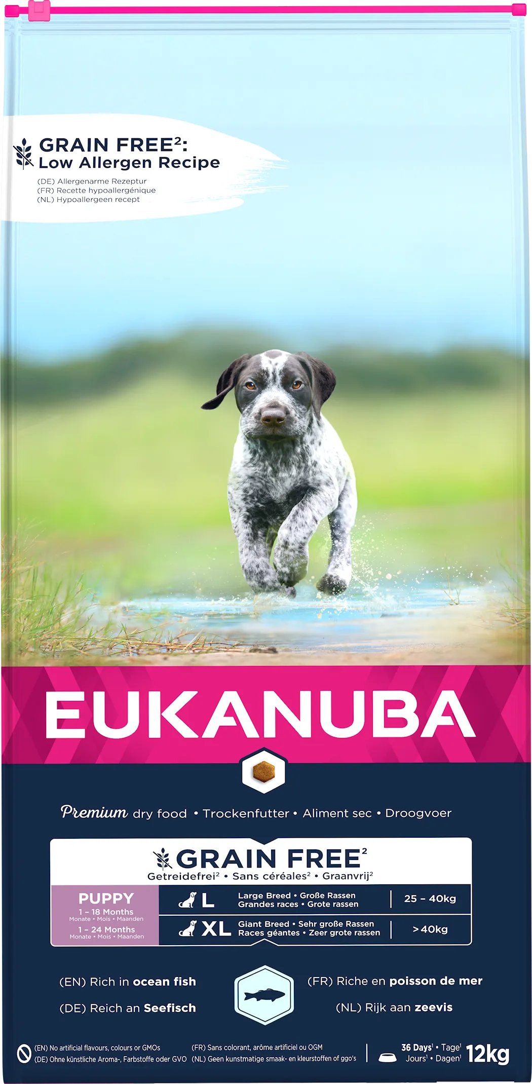Eukanuba Dog Grain Free Puppy & Junior Large Ocean Fish 12 kg