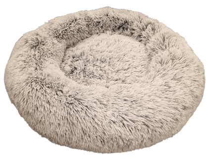 Donut hundbädd memory foam 50 cm Grå