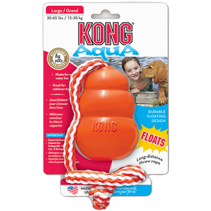 Aqua Cool with Rope Large 11x7cm - Hund - Hundleksaker & Spel - Gummileksaker - Kong - ZOO.se