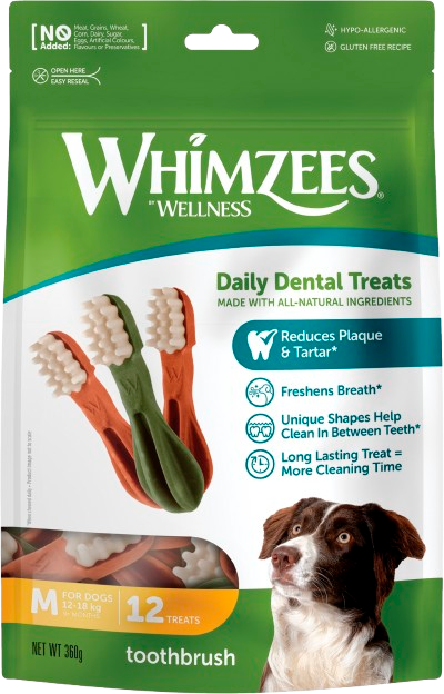Whimzees - Toothbrush Star Dental Medium 12 st - Hund - Hundgodis - ZOO.se