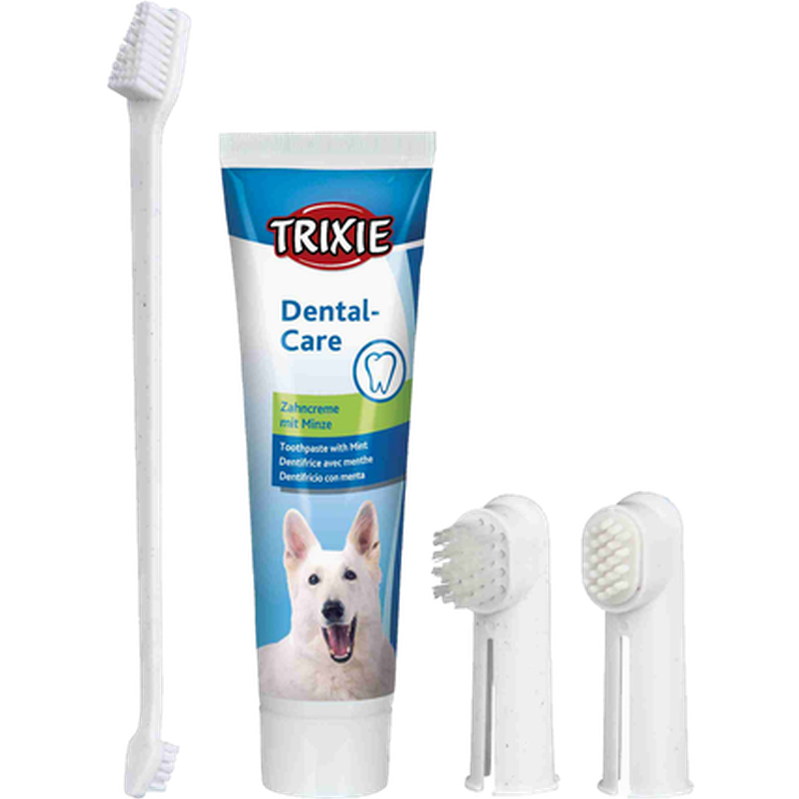 Dental Hygiene Set for Dogs 100 g - Hund - Hundvård & Tillskott - Tandvård & tandsten hos hund - Trixie - ZOO.se