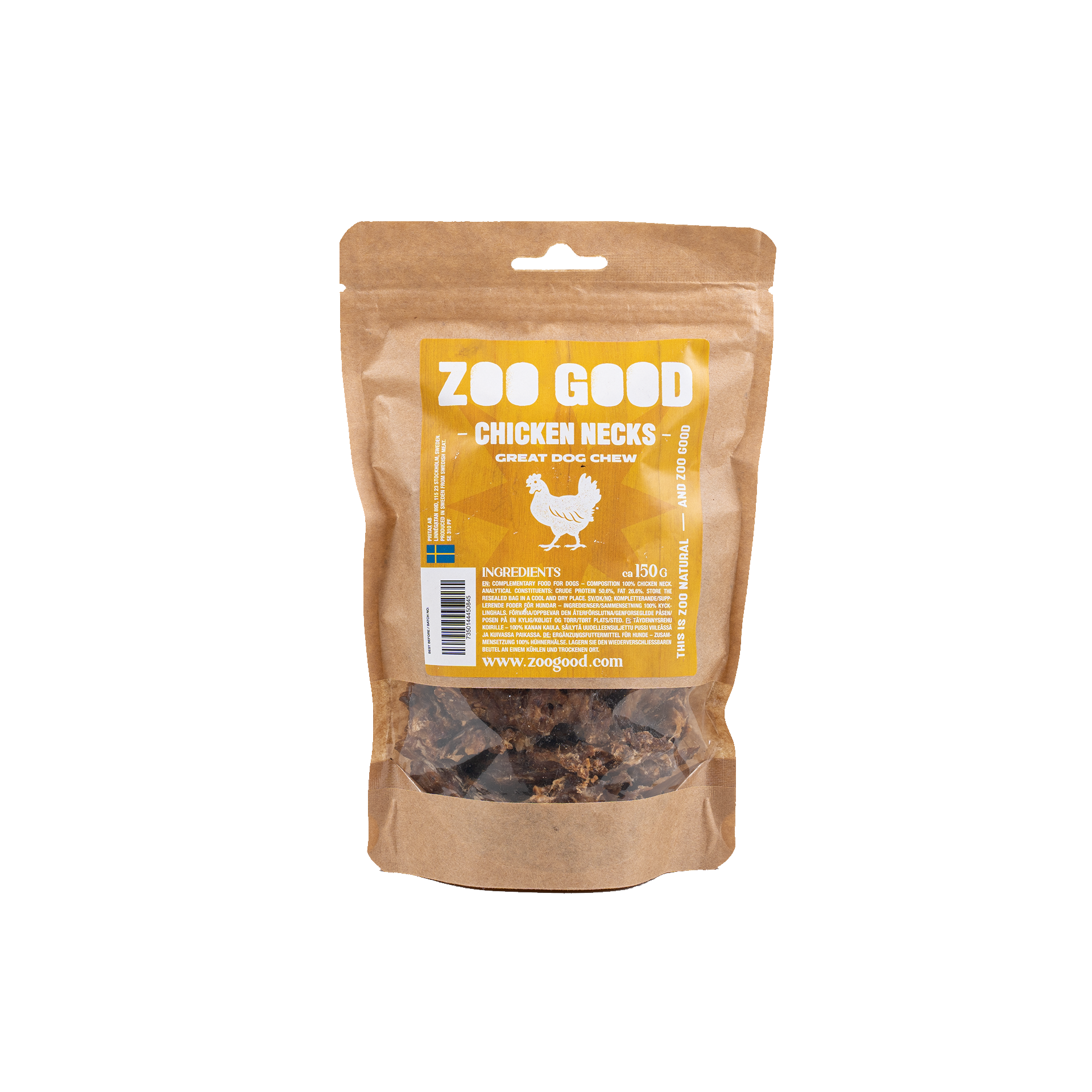 ZOO GOOD - Kycklinghalsar 150g - Hund - Hundgodis - Tuggrullar & Tuggpinnar - ZOO.se
