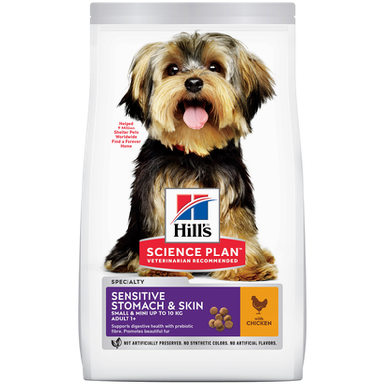 Hills Science Plan - 1+ Mini Mage & Skin Chicken 3kg - Hund - Hundefôr & hundemat - Tørrfôr for hund - ZOO.no