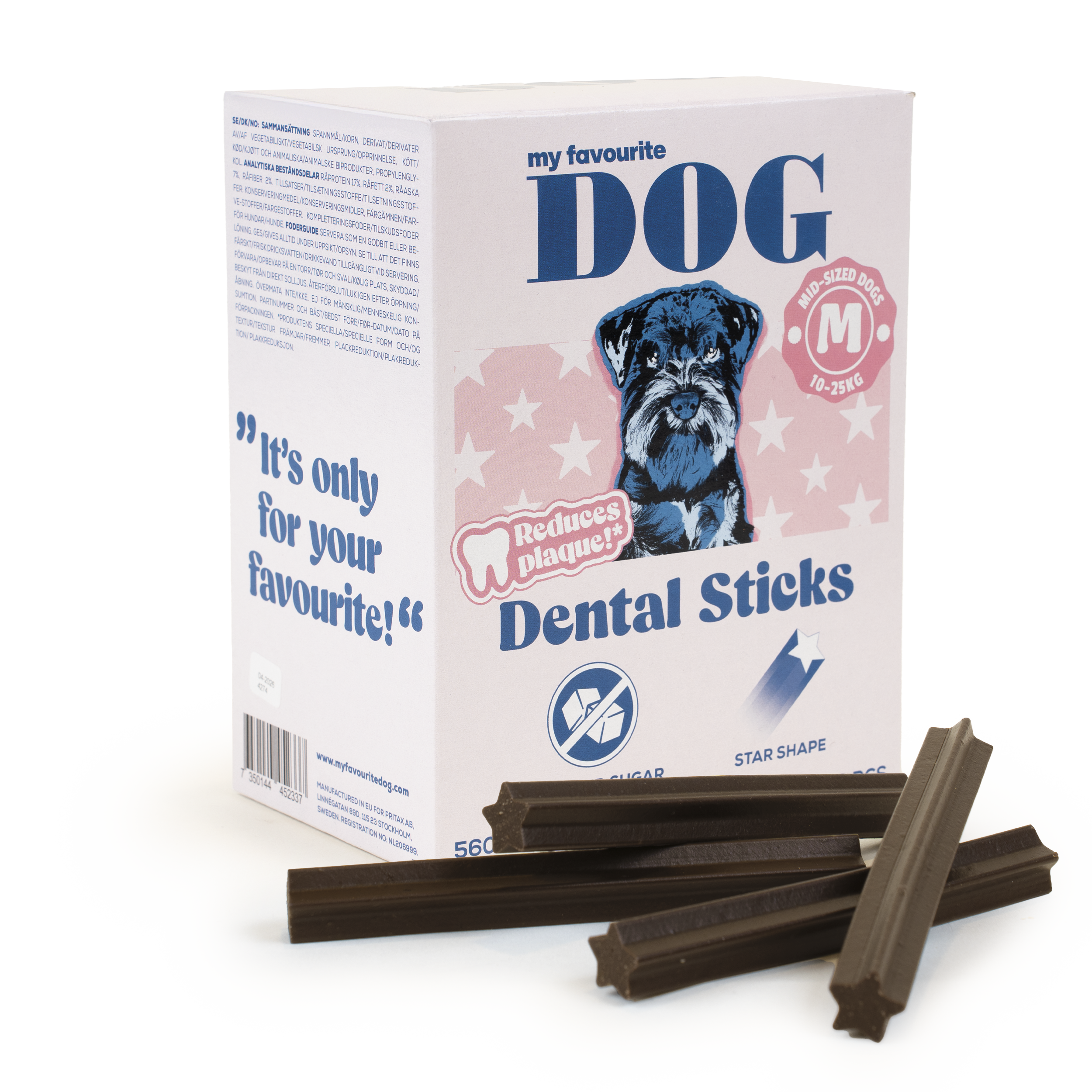 My favourite DOG - Dental sticks M - 28-Pack - Hund - Hundgodis - Dentaltugg & Tandtugg - ZOO.se