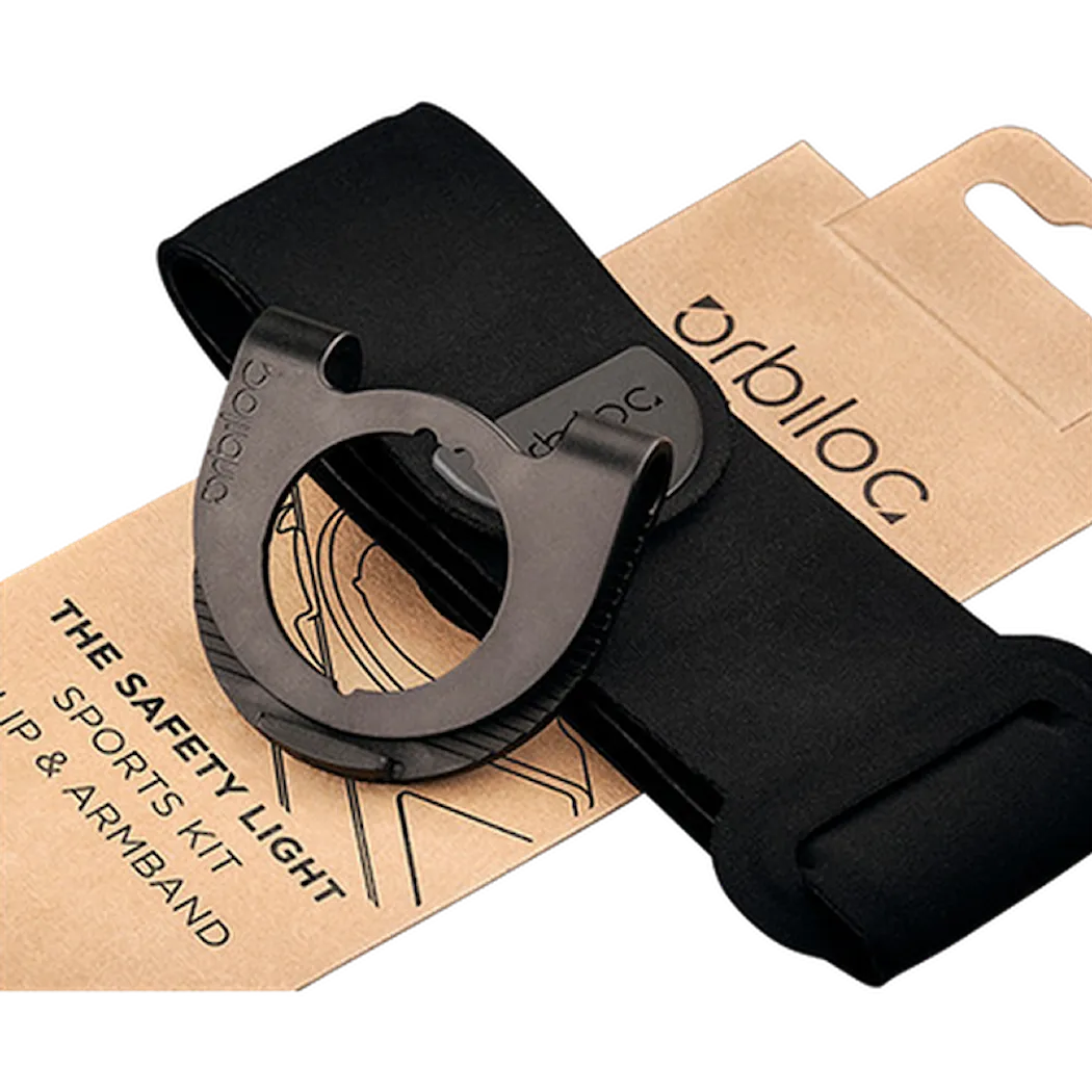 Orbiloc Dual Accessories Sports Kit Armband and Clip - feste for sikkerhetslys LED Svart 1 stk.