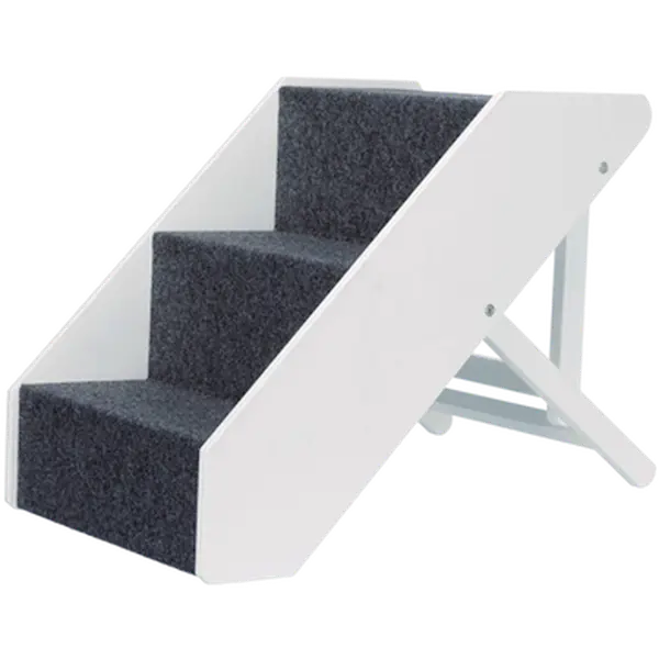 Pet Stairs Height-Adjustable Hundtrappa White 67 x 40 cm