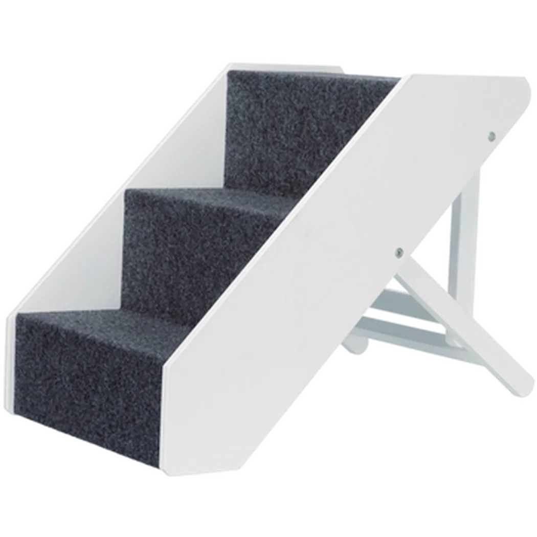 Pet Stairs Height-Adjustable Hundtrappa White 67 x 40 cm