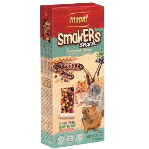 Vitapol - Smakers Gnagare Johannesbröd 90 g - Smådjur - Godis & Gnagstänger - ZOO.se