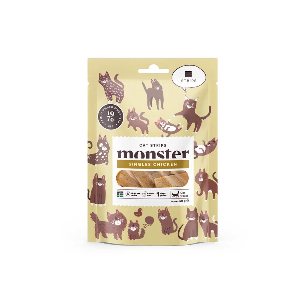 Monster Pet Food Kattestrimler kylling 50 g