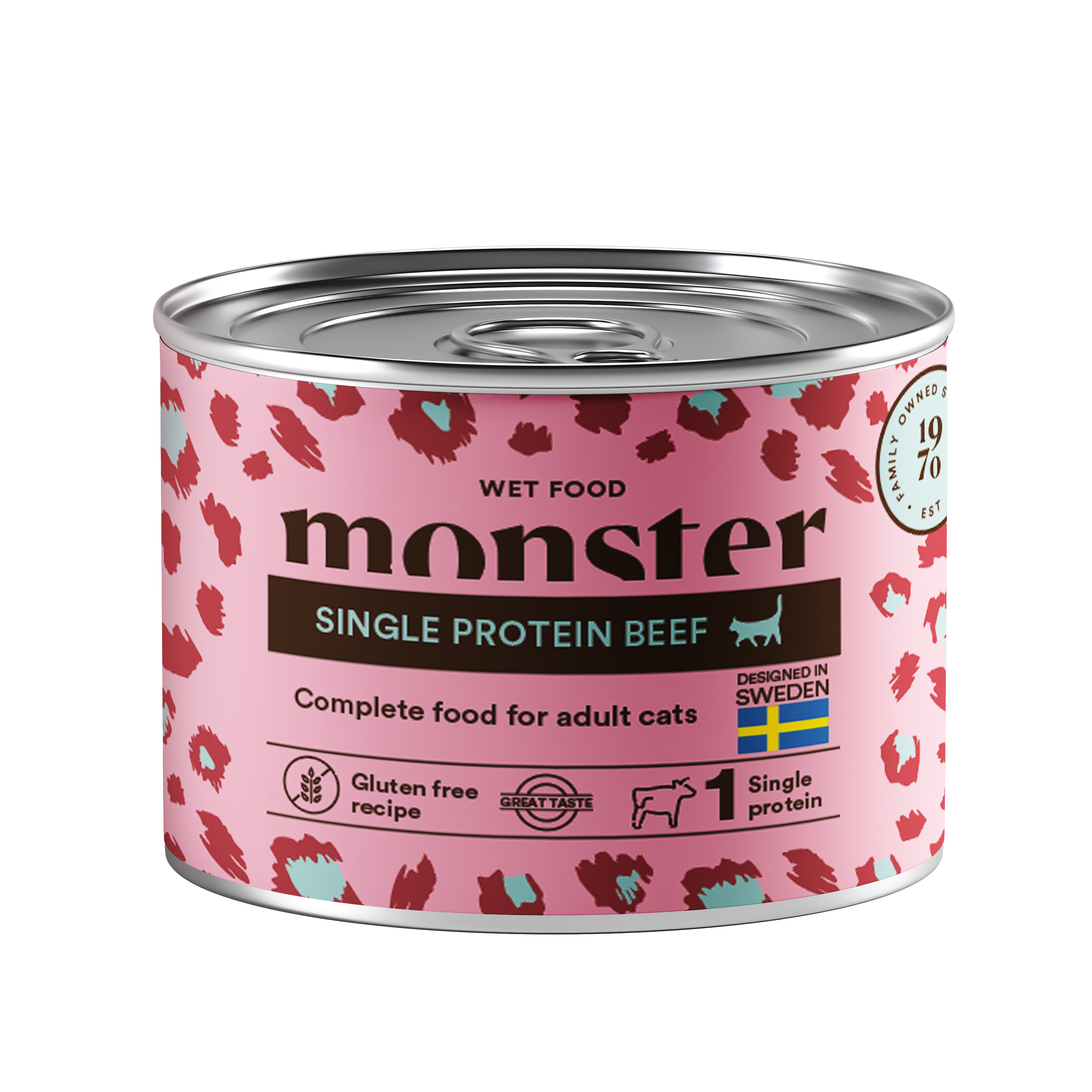 Monster Pet Food - Cat Adult Single Protein Beef Can 200 g - Katt - Kattfoder & kattmat - ZOO.se
