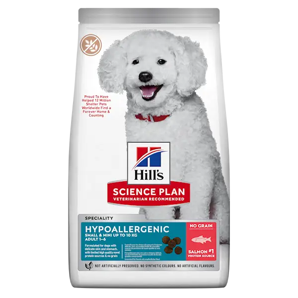 Hypoallergenic Adult Small & Mini hundfoder med lax 6 kg