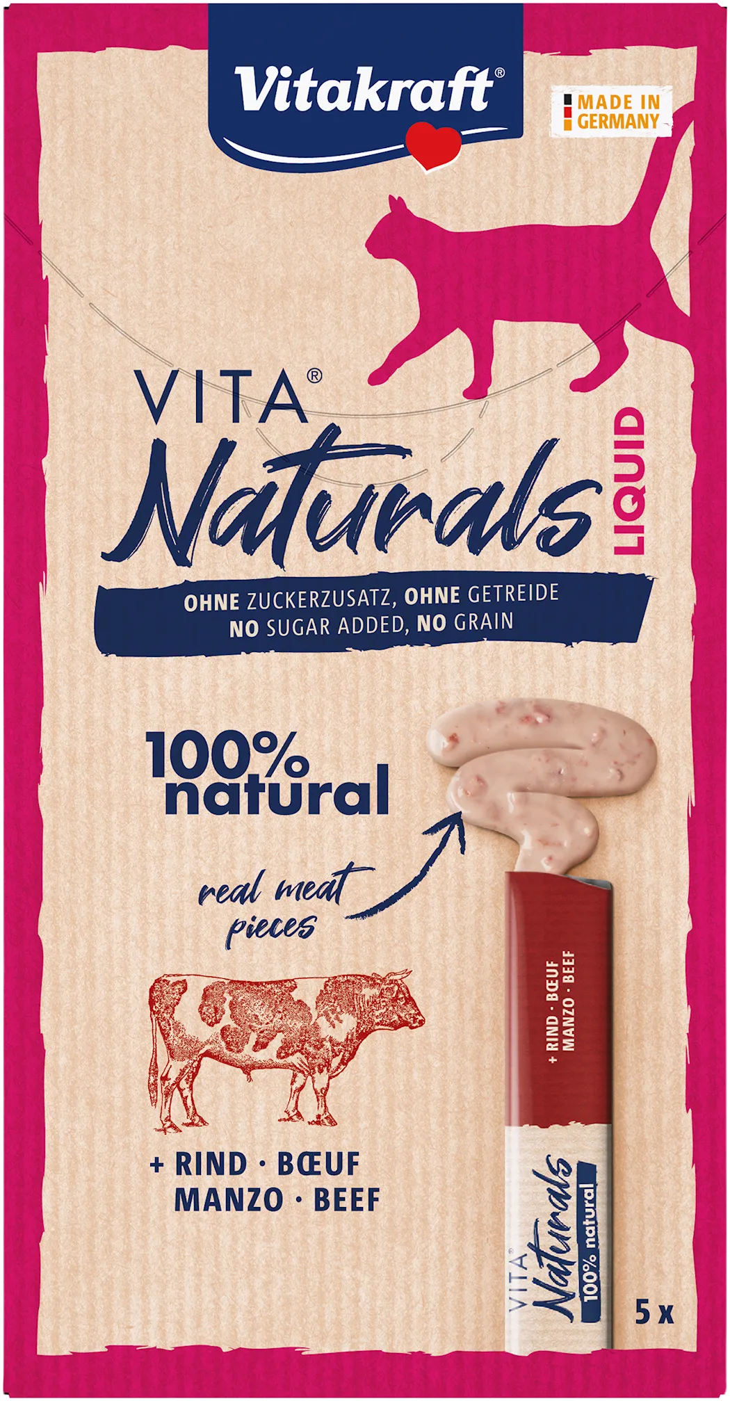 Vitakraft Vita Naturals - LiquidSnack Biff 5 x 15 g
