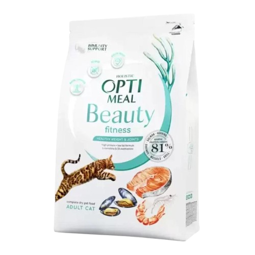 Optimeal - Adult & Senior Beauty Fitness Healthy Weight & Joints Torrfoder till katt 4kg - Hund - ZOO.se