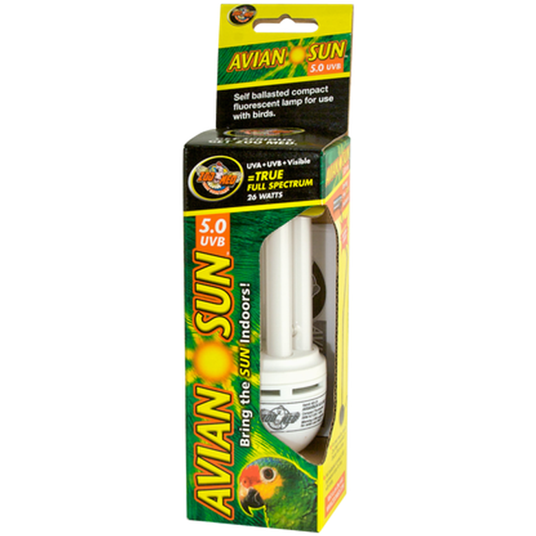 ZOO Med - Avian Sun 5.0 UVB 26W - Fågel - Fågellampor - UV-Lampor för fågel - ZOO.se