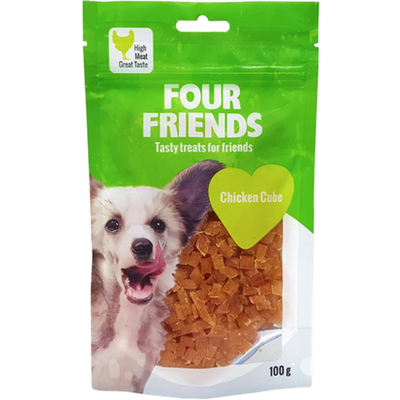 Dog/Cat Chicken Cube 100 g - Hund - Hundgodis - Naturligt hundgodis - FourFriends - ZOO.se