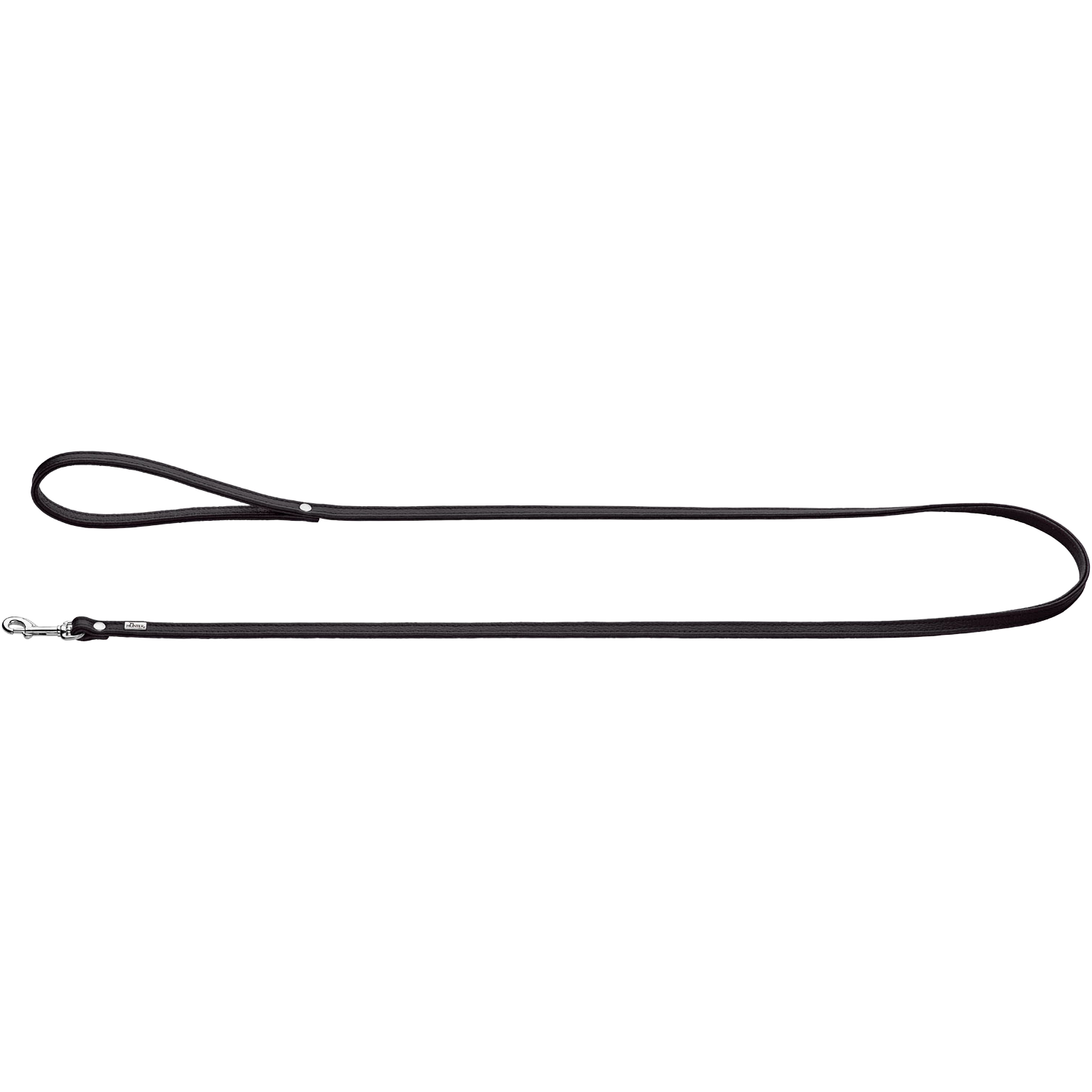 Hunter - Dog Leash Nappa Petit Black 140cm/8mm - Hund - Halsbånd - ZOO.no