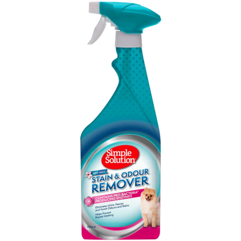 Stain & Odour Remover Spring Breeze 750 ml - Hund - Hundvård & Tillskott - Rengöring & Desinficering för hund - Simple Solution - ZOO.se