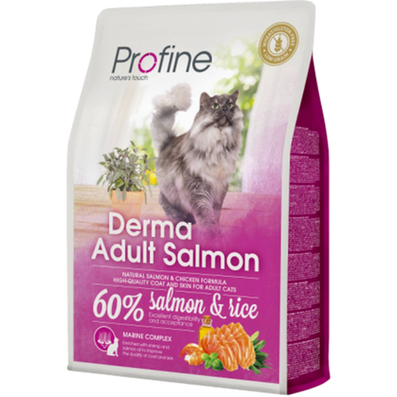 Profine - Cat Dry Food Derma Adult Salmon & Chicken 2kg - Katt - Kattfoder & kattmat - ZOO.se