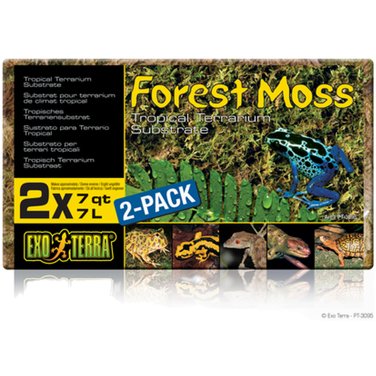 Exoterra - Forest Moss - Tropical Terrarium Substrate Green 7 L - Reptil - ZOO.se