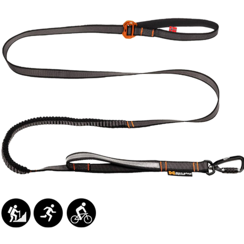 Non-Stop Dogwear - Touring Bungee Adjustable Gray Small - Hund - Hundträning & Bruksspår - ZOO.se