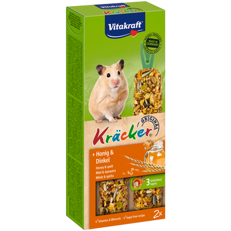 Vitakraft - Kjeks Hamster Honning 2-pakning - Smådyr - Godbiter og gnagestenger - Frøstenger og Kräcker - ZOO.no