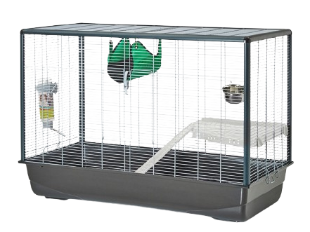 Savic - Zeno 3 Knock Down Animal Cage Gray 100x50x70cm - Pieneläimet - Häkit ja kuljetusvälineet