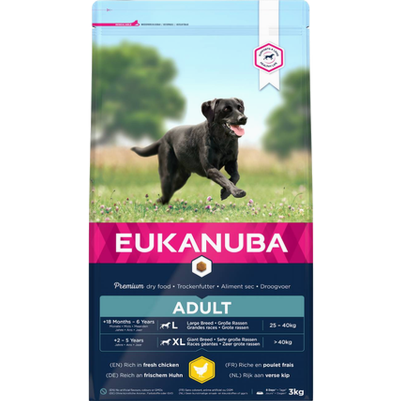 Eukanuba - Dog Adult Large 3 kg - Hund - Hundmat & hundfoder - Torrfoder för hund - ZOO.se