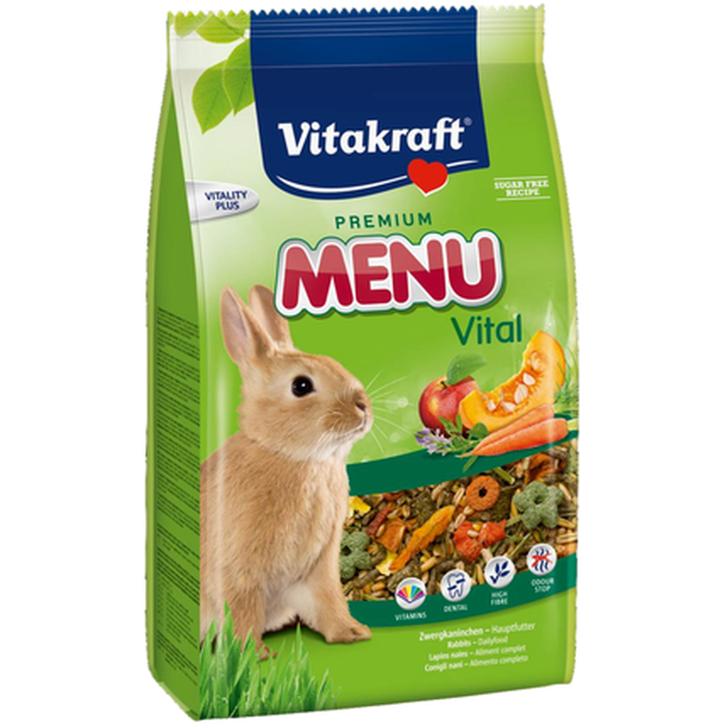 Vitakraft - Menu Dvärgkanin 1 kg - Smådjur - Smådjur - Smådjursfoder & Hö - ZOO.se