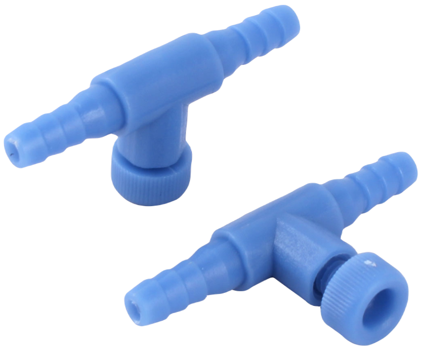 Zooimport Reglerbara luftkran i plast 1-vägs för luftslang 4/6 mm