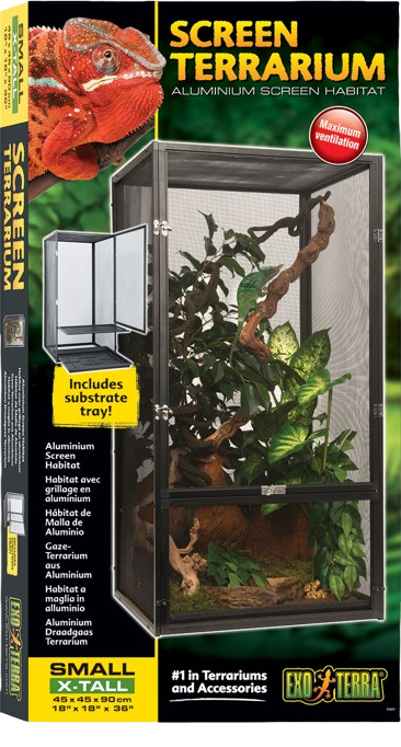 Exoterra - Screen Terrarium 45X45X90 cm S/X-Tall - Reptil - Terrarium - ZOO.se