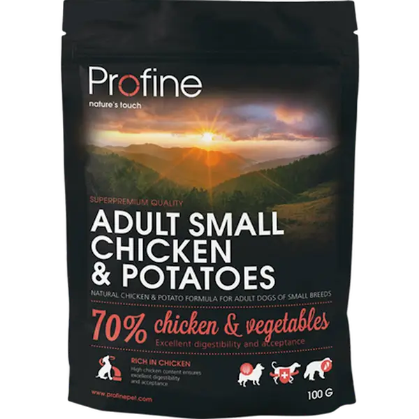 Tørrfôr til hund Adult Small kylling og poteter 2 kg