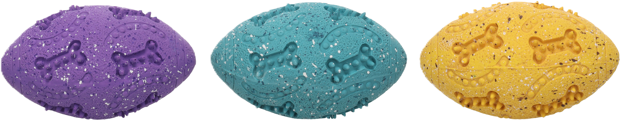 Hundleksak Freckles rugby 8,8 x 5,5 cm