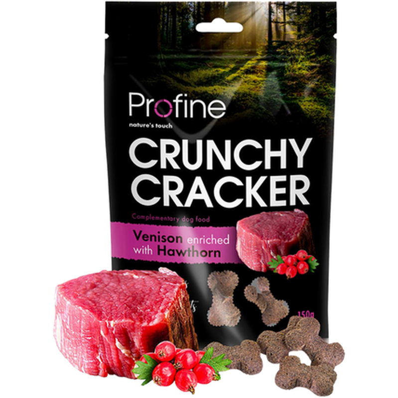 Dog Crunchy Cracker Venison enriched, Hawthorn 150g