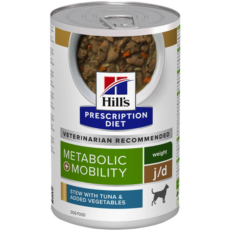 Metabolic + Mobility Care Tuna & Vegetables Stew Can - Wet Dog Food 354 g x 12 - Hund - Hundefôr & hundemat - Veterinærfôr for hund, Veterinærfôr for hunder - Hill's Prescription Diet Dog