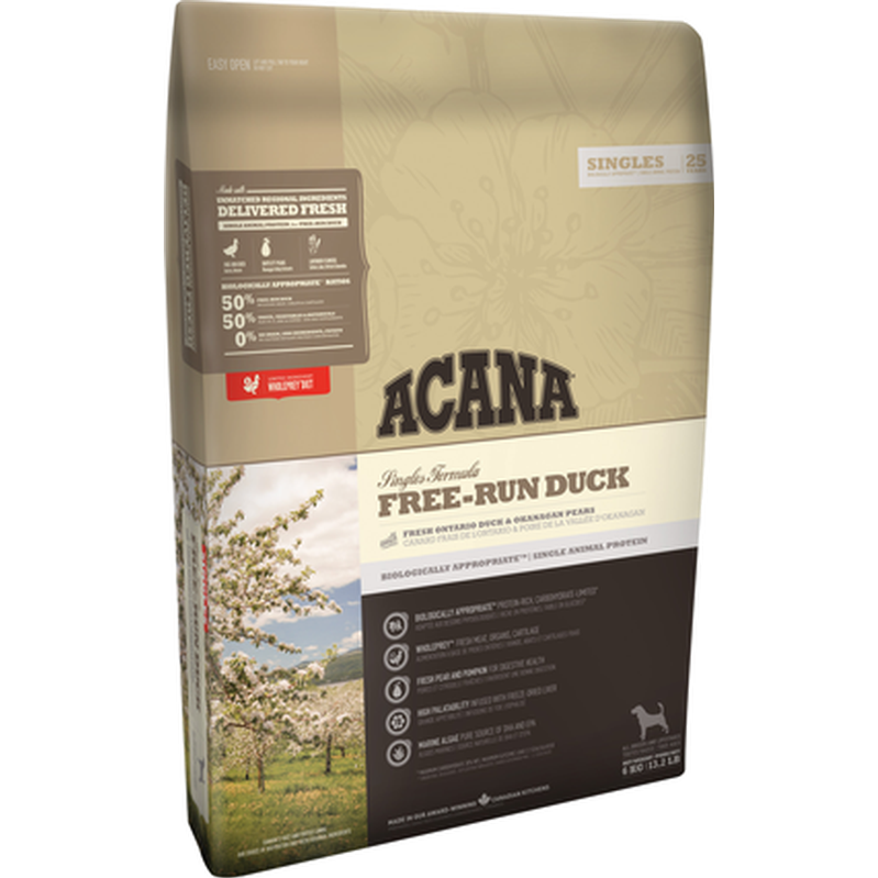 Acana - Dog Singles Free-Run Duck 11,4 kg - Hund - Hundmat & hundfoder - ZOO.se