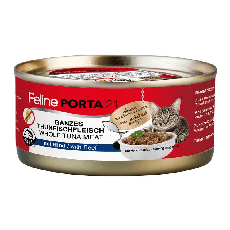 Porta21 - Feline Tuna with Beef 156g - Katt - Kattfoder & kattmat - Blötmat & våtfoder till katt - ZOO.se