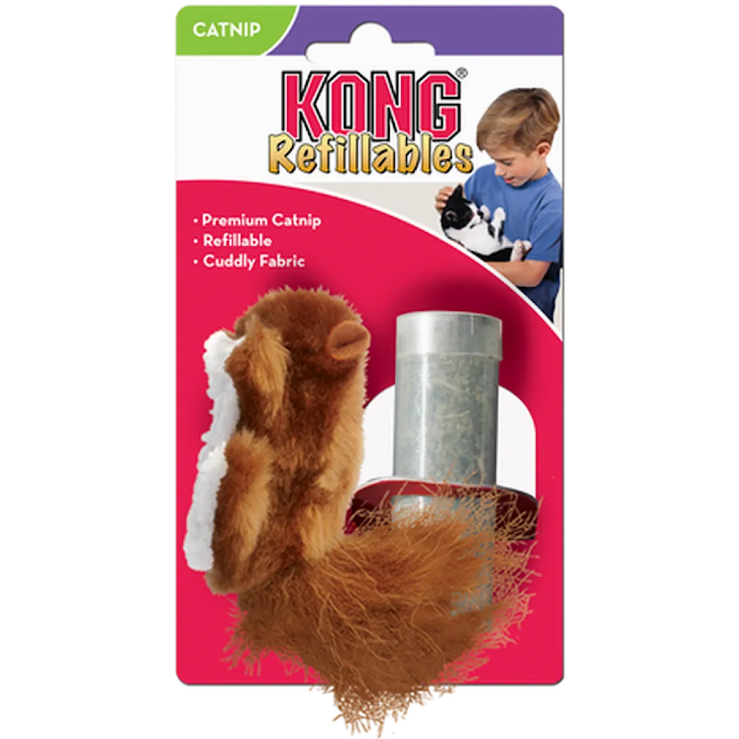 Kong Cat Refillables Squirrel 7cm - katteleketøy med kattemynte