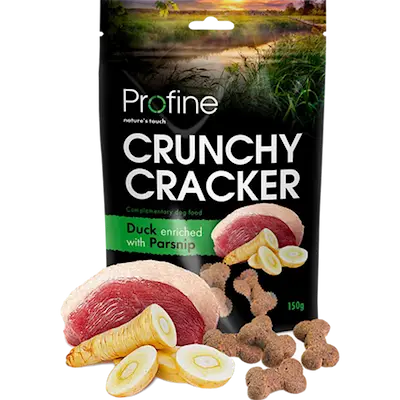 Dog Crunchy Cracker Duck enriched with Parsnip Green 150 g