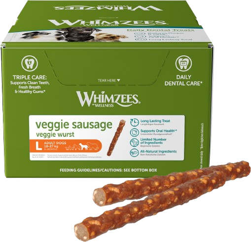 Whimzees - Grønnsakspølse Large x 50 - Hund - Hundegodbiter & tyggebein - Dental tyggebein & tanntyggebein - ZOO.no