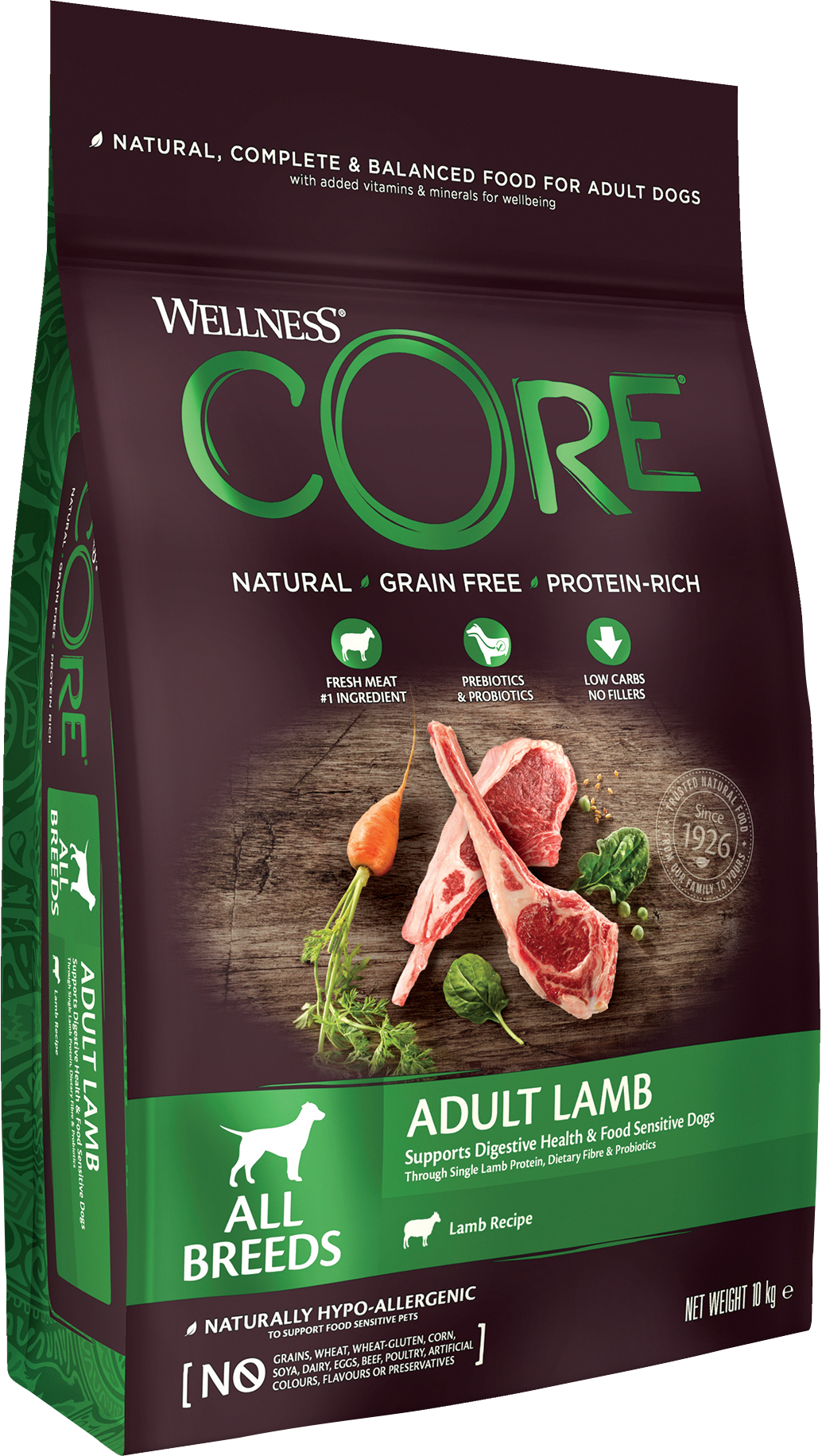 CORE Petfood - Dog Adult All Breed Grain Free Lamb Dry 10 kg - Hund - Hundmat & hundfoder - ZOO.se