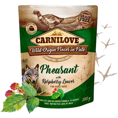 Preview of Carnilove Dog Pouch Paté Pheasant with Raspberry Leaves 300 g