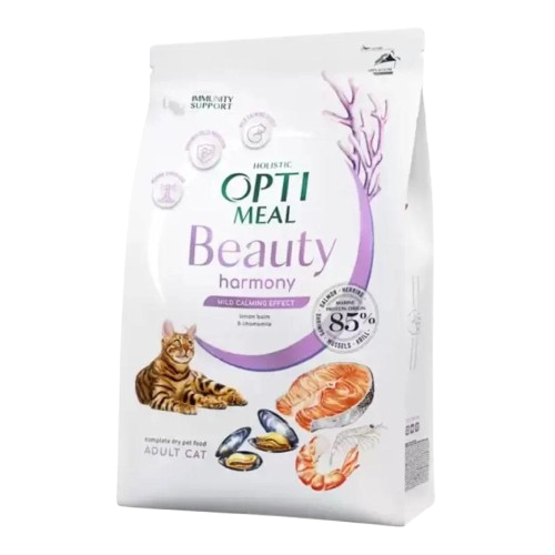 Optimeal - Adult & Senior Beauty Harmony Mild Calming Effects Torrfoder Till Katt 4 kg - Katt - ZOO.se