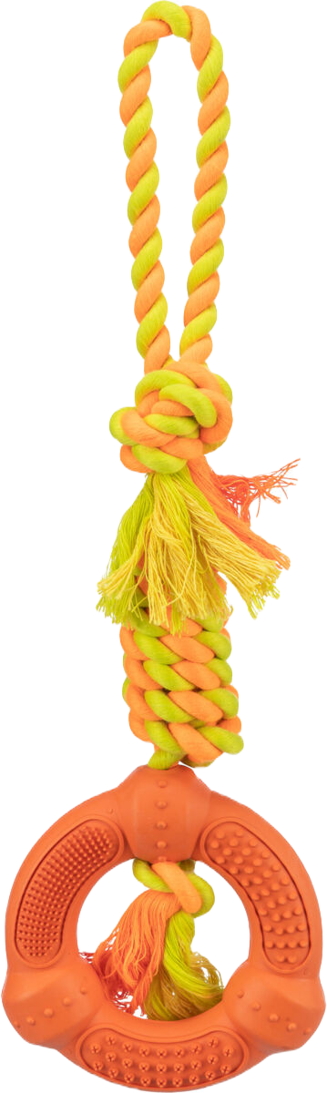 Trixie - Flossrep med gummiring, 41 / 12 cm - Hund - Hundleksaker & Spel - ZOO.se