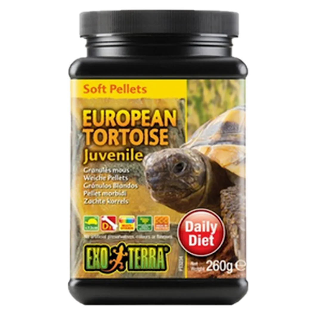 Exoterra European Tortoise Juvenile - Soft Pellets Black 260 g