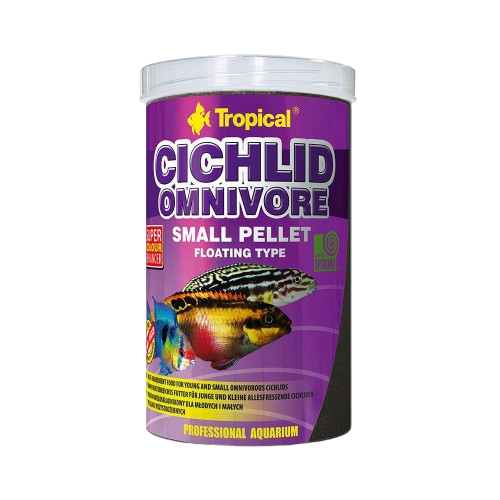 Tropical - Cichlid Omnivore Small Pellet 1000 ml/360 g - Akvaristik - Fiskfoder & Fiskmat - ZOO.se