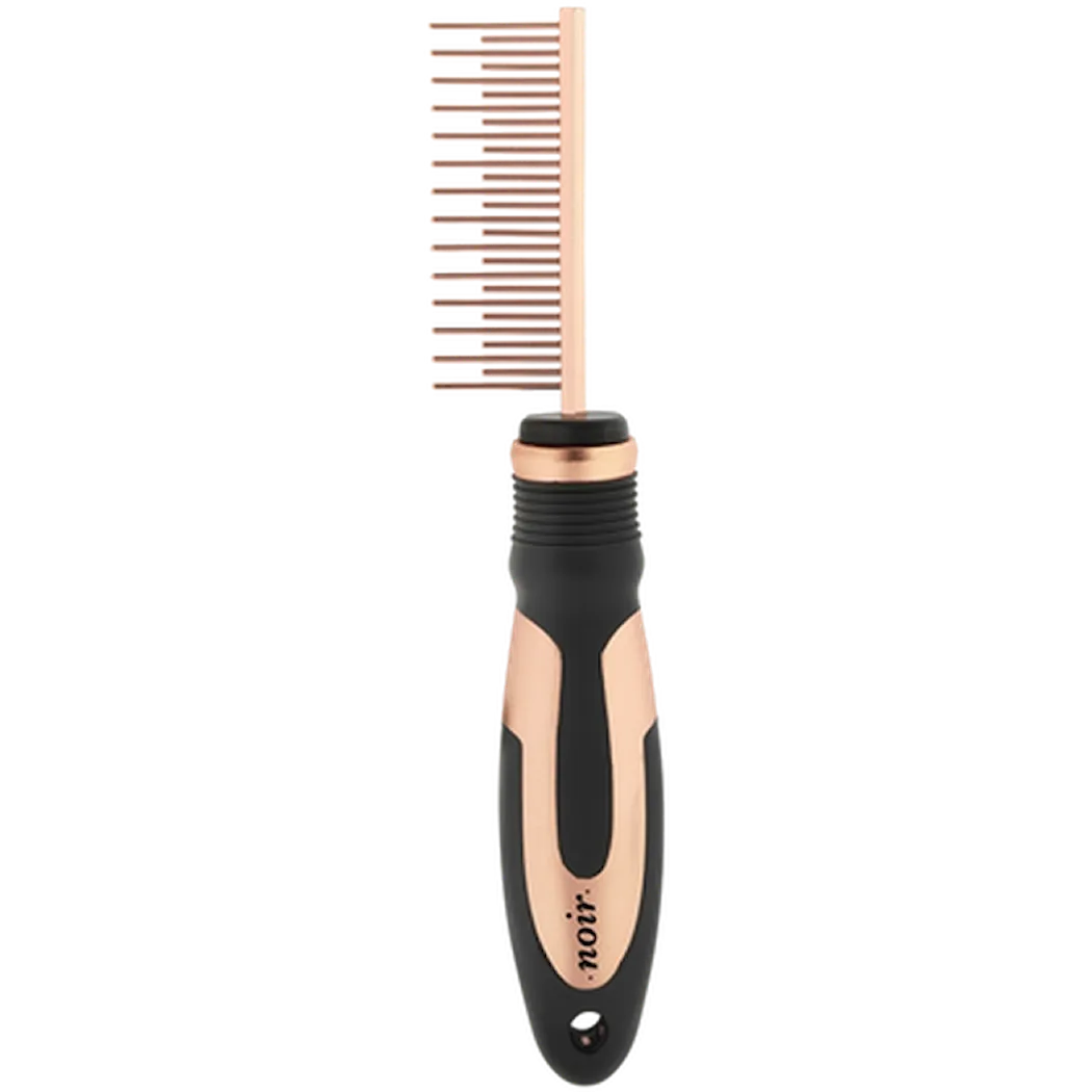 Noir Detangling Comb Short & Long 27 Teeth Black 10 x 5,5 cm